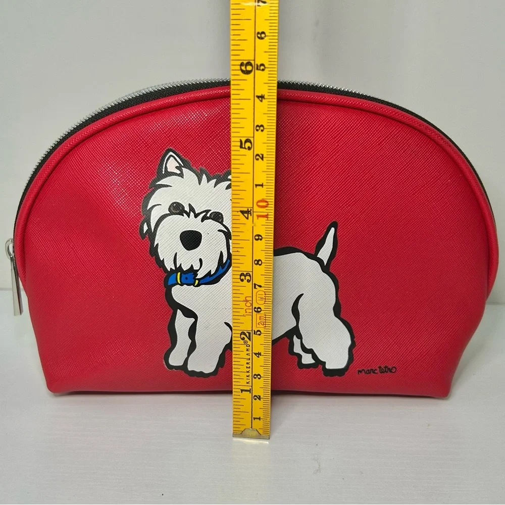 Marc Tetro Westie Terrier Red Cosmetic Bag